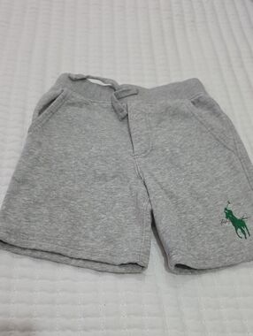Ralph Lauren Heather Gray Knit Shorts with Green Pony